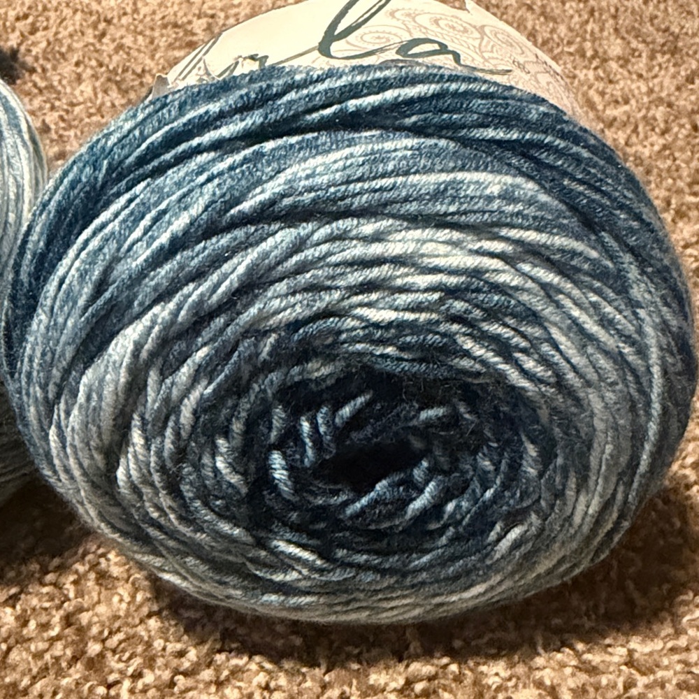 Lion Brand Ombre Denim Blue Yarn - EUC! - Picture 2 of 10